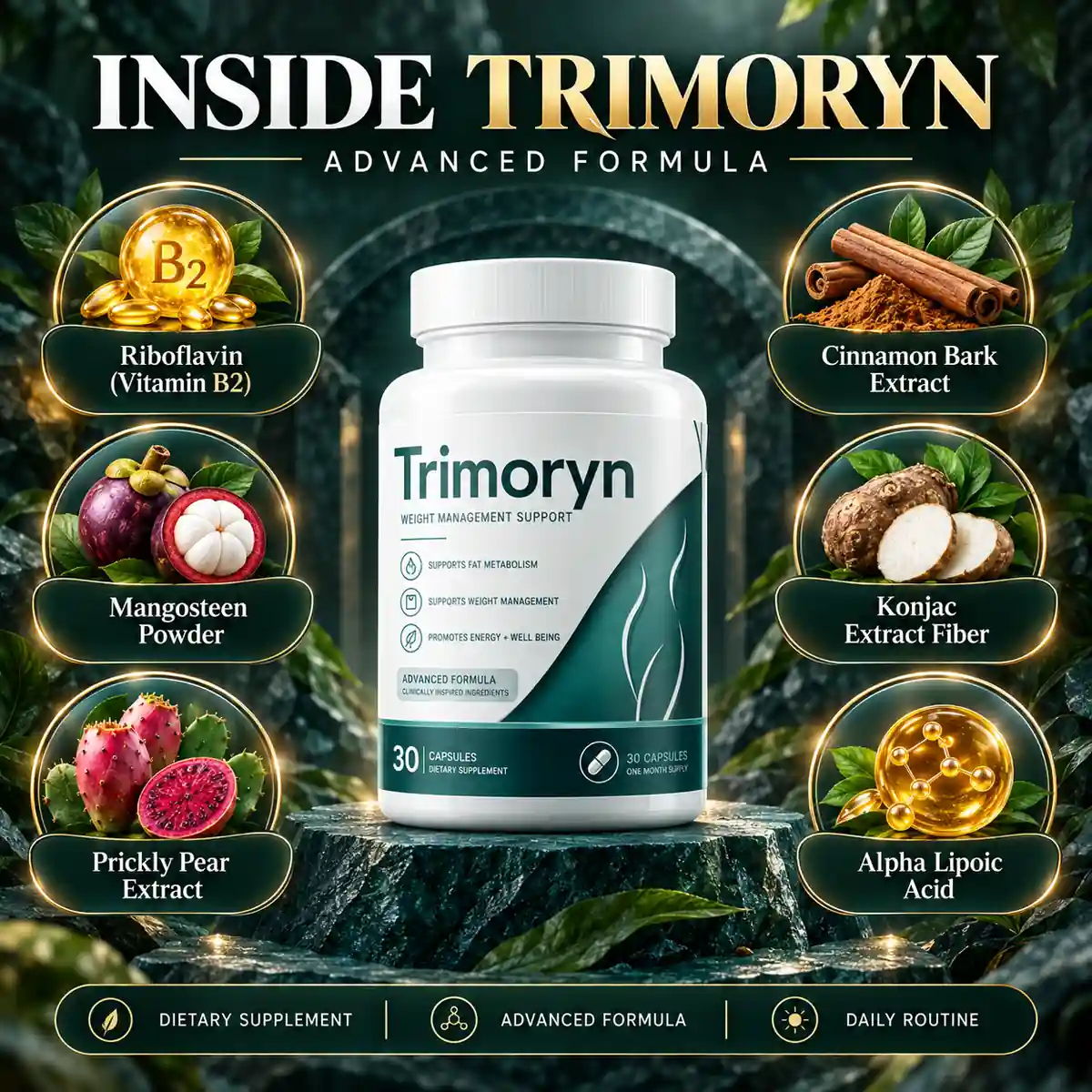 Inside Trimoryn advanced formula ingredients